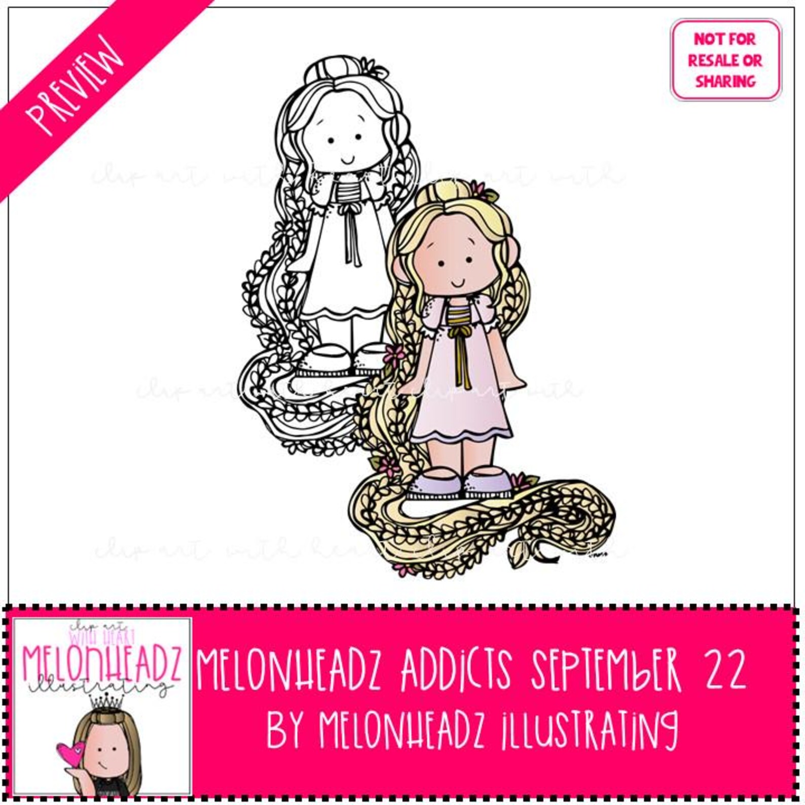 Melonheadz Addicts Clip Art - September 2022 Set - Mini - Etsy