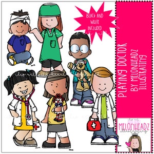 Spelande doktor clipart - Mini