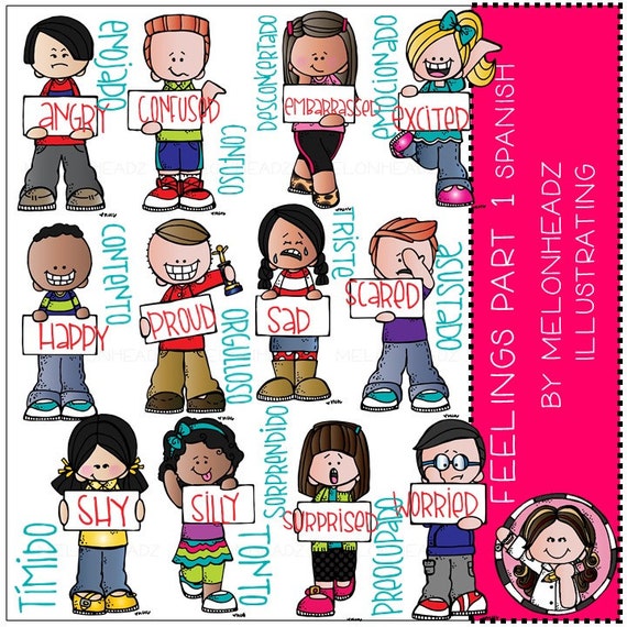 Gefuhle Clipart Teil 1 Spanisch Combo Pack Etsy