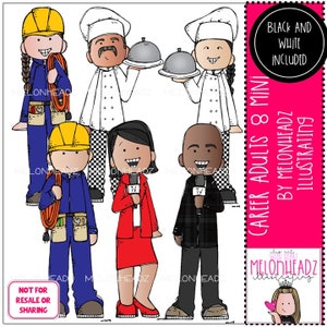 Career Adults Set 8 Clip Art Digi Stamps Mini - Etsy