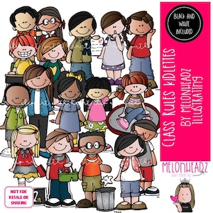 Class Rules clip art, Kidlettes, Manners COMBO PACK