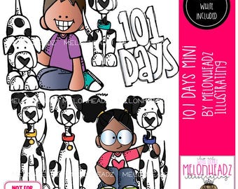 101 Days-clipart, 101 Days of School, Dalmatische mini