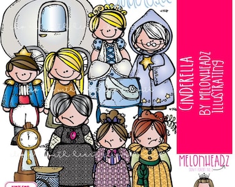 Cinderella clip art, princess. literature, book companion COLORED Version