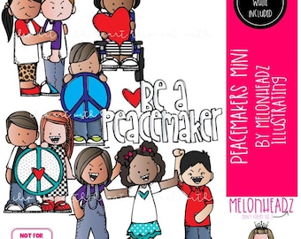 Peacemaker clip art, kind, keeping peace Mini (digital download)