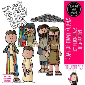 Coat of Many Colors clip art, Bible Mini (digital download)