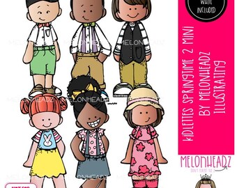 Kidlettes clip art, Springtime 2, Easter Mini (digital download)