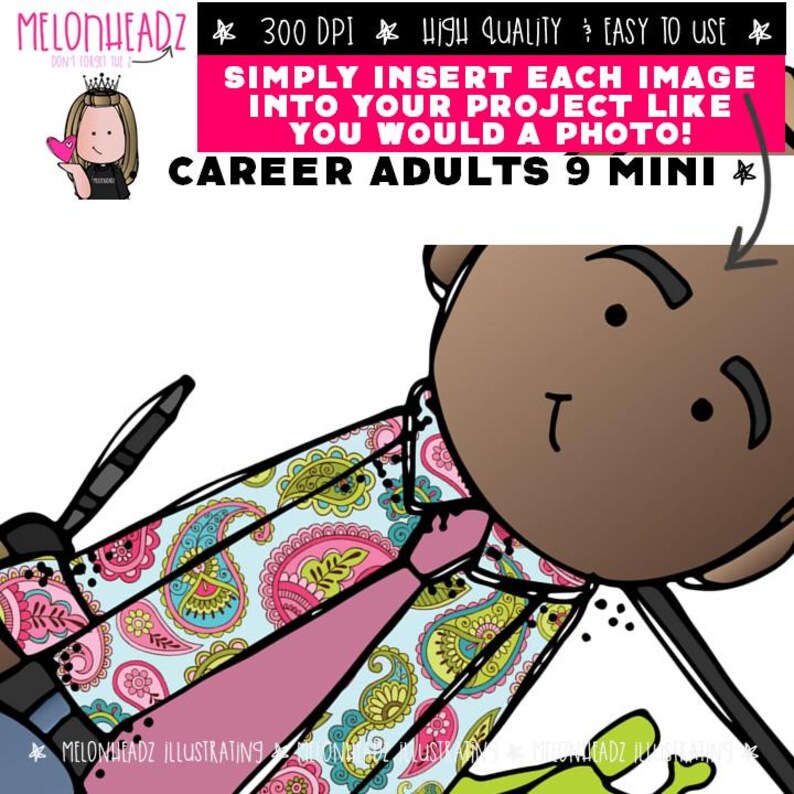 Career 9 Clip Art, Adults, Occupation, Job Mini - Etsy