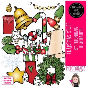 Christmas Stuff clip art, Cookie, wreath Combo Pack