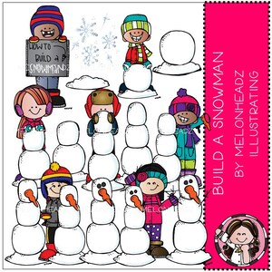 Build a Snowman clip art