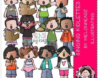 Singing kidlettes clip art