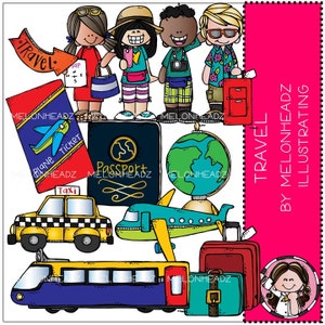 Reisen-ClipArt-Grafiken - Combo Pack