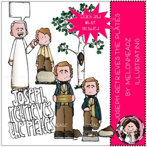 Joseph retrieves the plates clip art - Mini - LDS - by Melonheadz