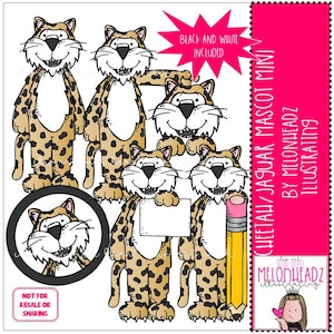 Cheetah / Jaguar Mascot clip art - Mini