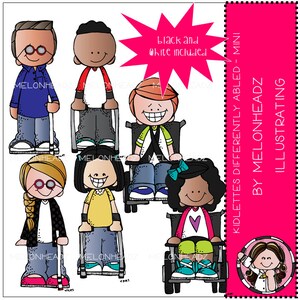 Kidlettes clip art - Differently Abled - Mini