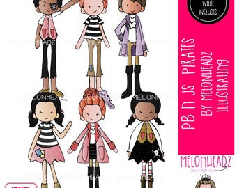 PB n Js clip art, Pirates Mini (digital download)