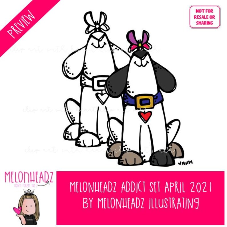 Melonheadz Addicts Clip Art - April Set 2021 - Mini - Etsy