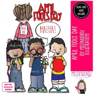 April Fools Day-illustraties, grap-illustraties, grap-illustraties Mini