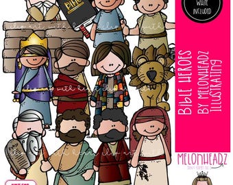 Bible Heroes clip art, Bible Story Combo Pack (digital download)