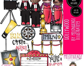 Hollywood clip art, red carpet, award COMBO PACK