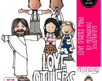 Love Others clipart, Jesus, LDS, Christian Mini