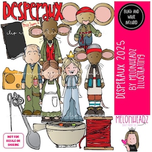 Desperaux Clip Art 2025 Literatur Clip Art Maus Clip Art Buch Begleiter Clip Art Kombi Pack