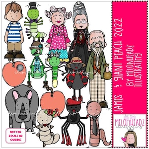 James and the Giant Peach clip art - 2022 - COMBO PACK