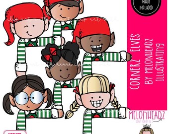 Clip art de Cornerz, Elfos, Mini Navidad