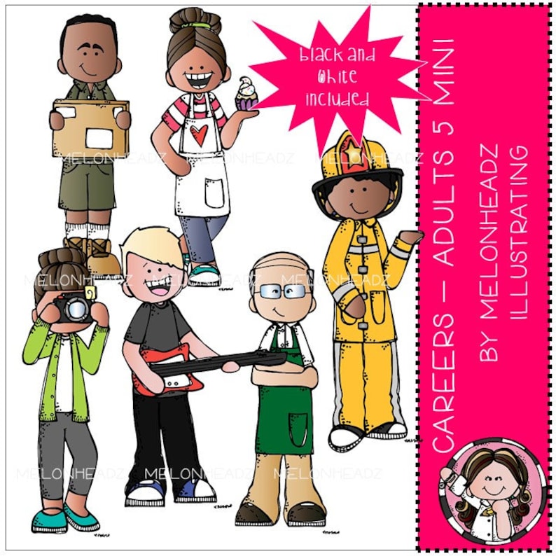 Career clip art Adults Mini Set 5 de Melonheadz - Etsy España