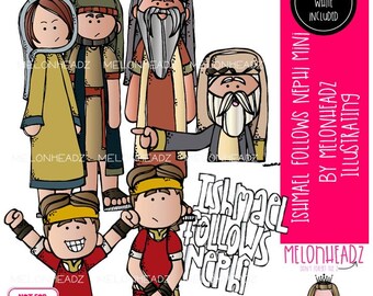 Imágenes prediseñadas de Ismael sigue a Nefi, SUD, Libro de Mormón Mini