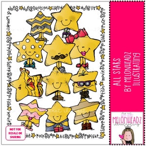 Stars clip art COLORED Version