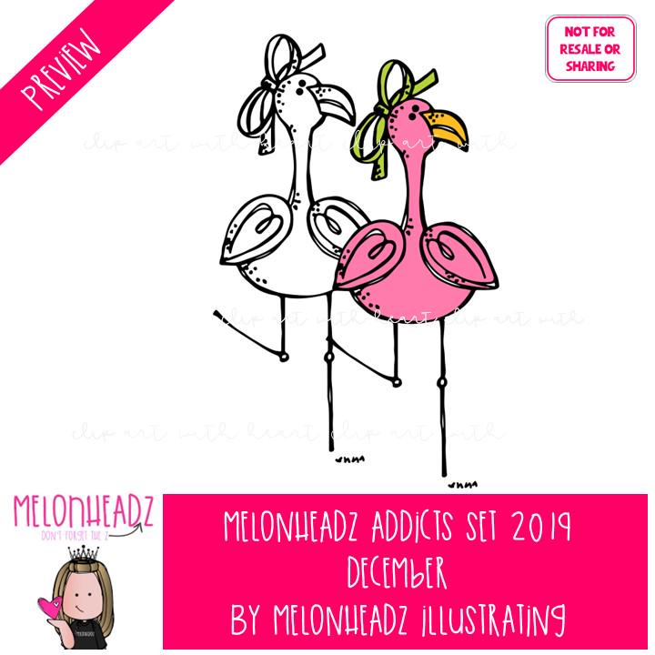 Melonheadz Addicts Clip Art - December 2019 Set - Mini - Etsy