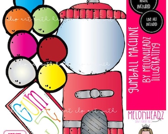 Grafika wektorowa Gumball Machine, pakiet cukierków