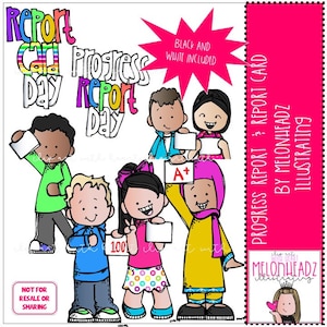 Rapportkaart en Voortgangsrapport Dag clip art - Mini