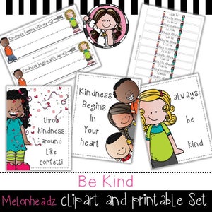Be Kind clip  art and printable set