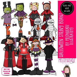 Halloween ClipArt, String Beanz, Kostüm COMBO PACK