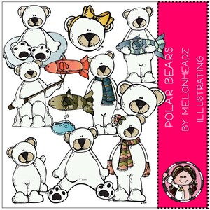 Polar Bears clip art