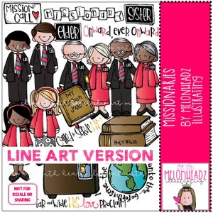 HLT Missionare ClipArt LINE ART