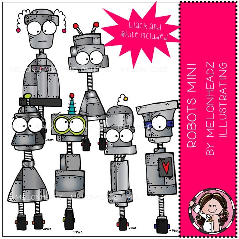 Robots clip art Mini Set image 1