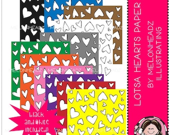 Lotsa Hearts Digital Paper