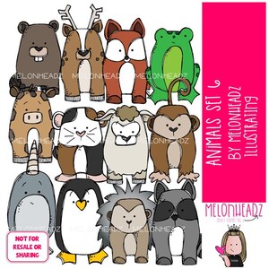 Animals clip art set 6 COLORED Version