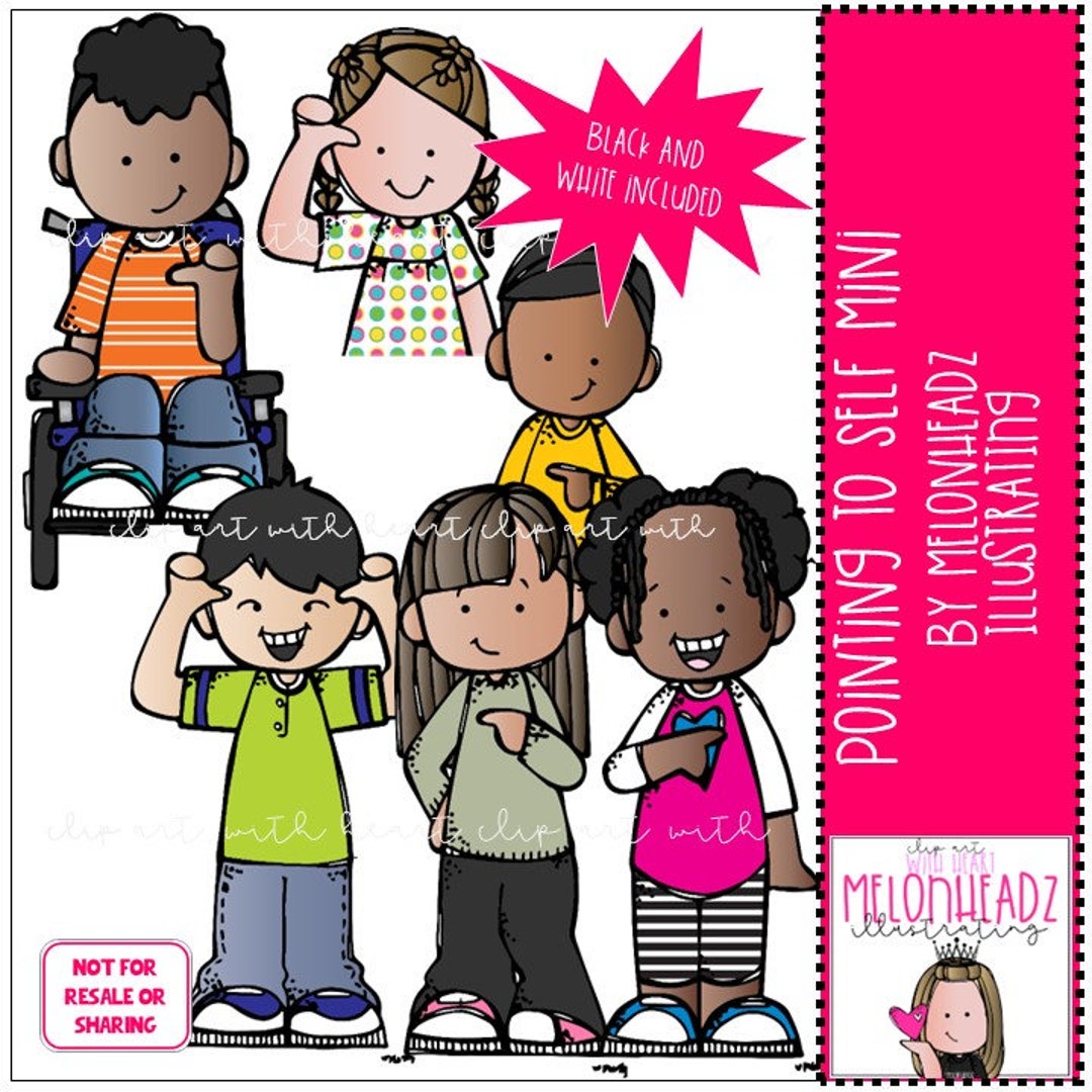 Pointing to Self Clipart Mini LDS Etsy