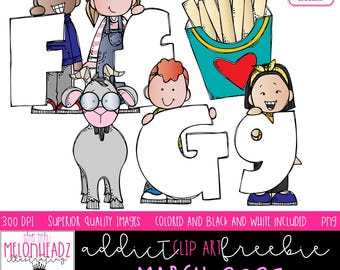 Melonheadz Addicts March 2025 clip art, Alphabet Mini