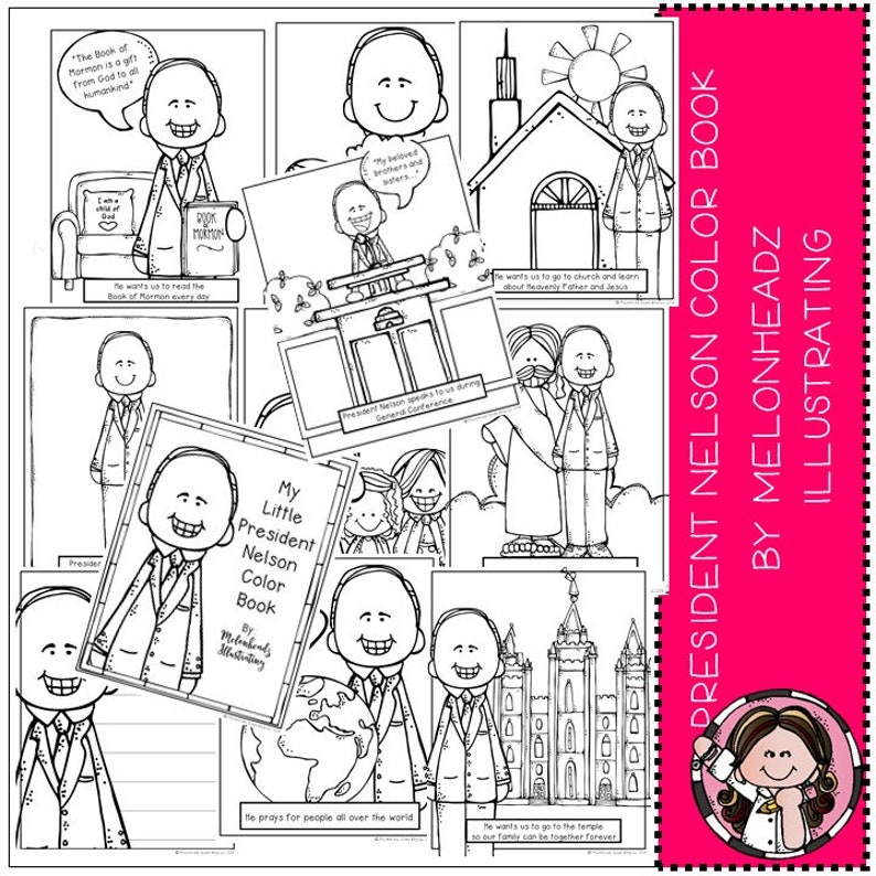 President Nelson Printable Color Book LDS - Etsy