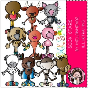 Sock Stars clip art - COMBO PACK