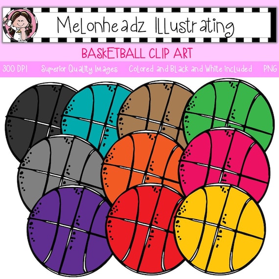 Basketball Clip Art Single Image Etsy