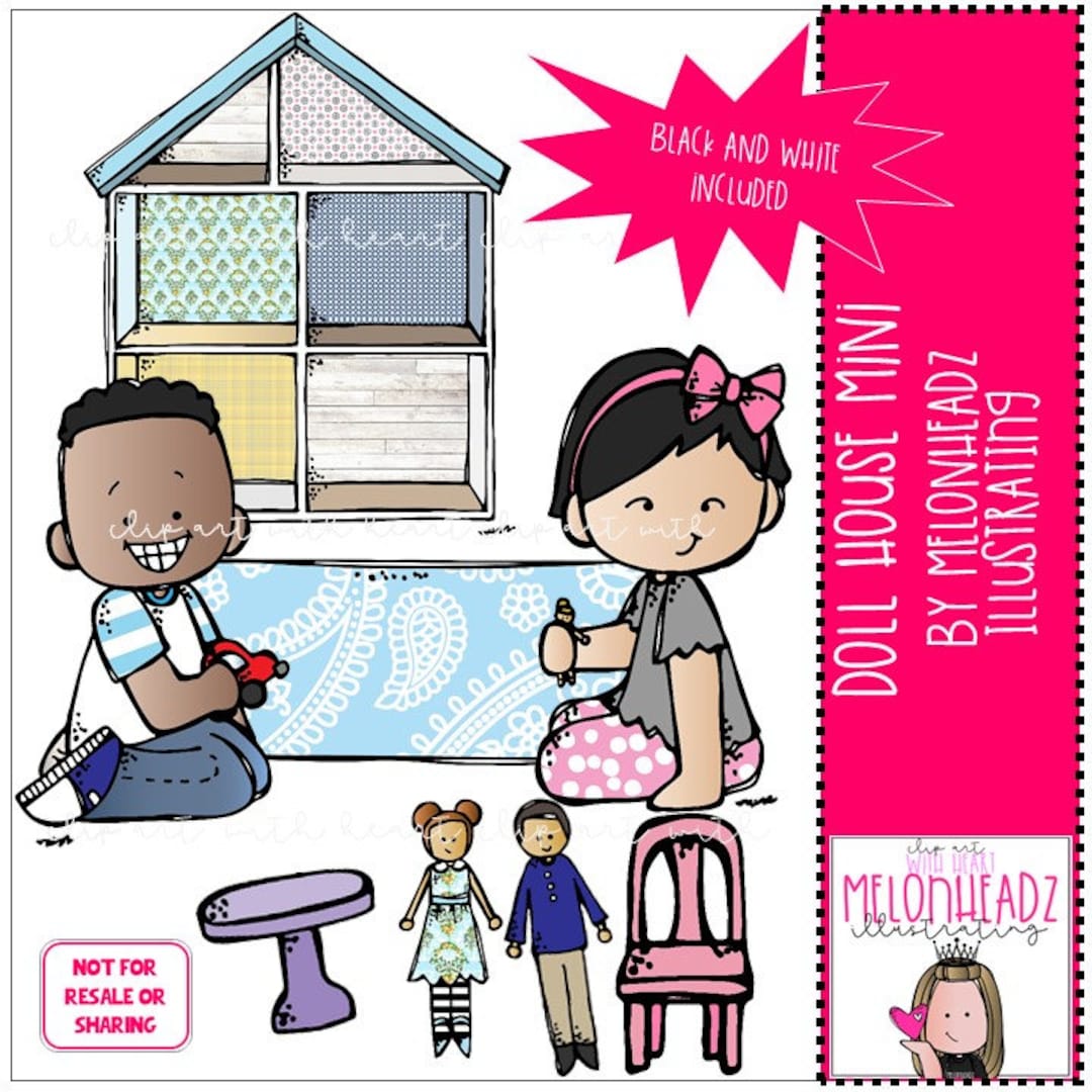Doll House Clip Art Mini Etsy
