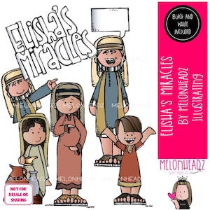 Imágenes prediseñadas de los milagros de Eliseo, Biblia Mini