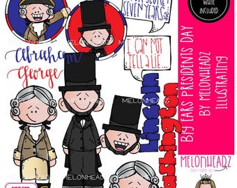 Big Ears clip art, Presidents Day COMBO PACK