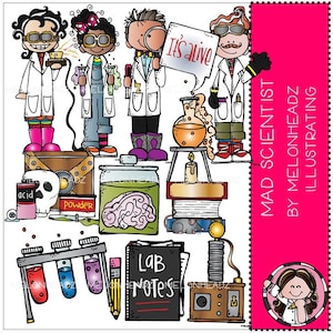Mad Scientist clip art - Combo Pack