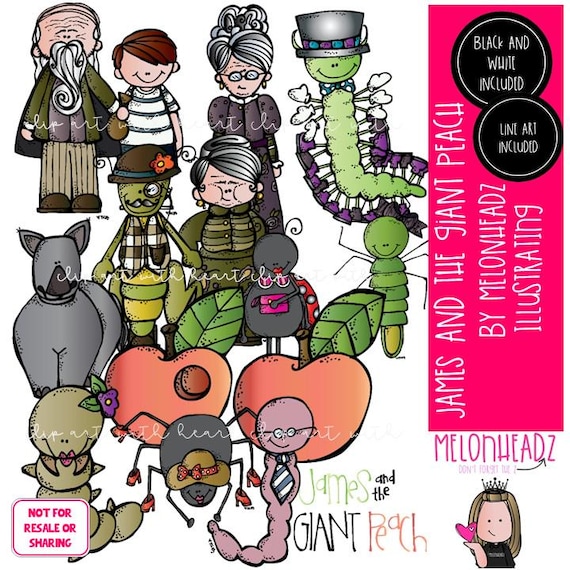James and the Giant Peach Clip Art, Book Companion, Literature